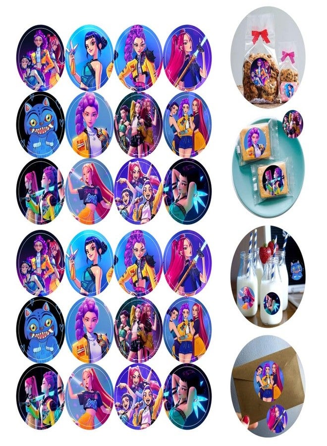 YEEFIGRO 120pcs Demon Movie Hunters Stickers for Kids Birthday Party Supplies for Demon Movie Hunters Birthday Decorations -10 Sheets - Image 1
